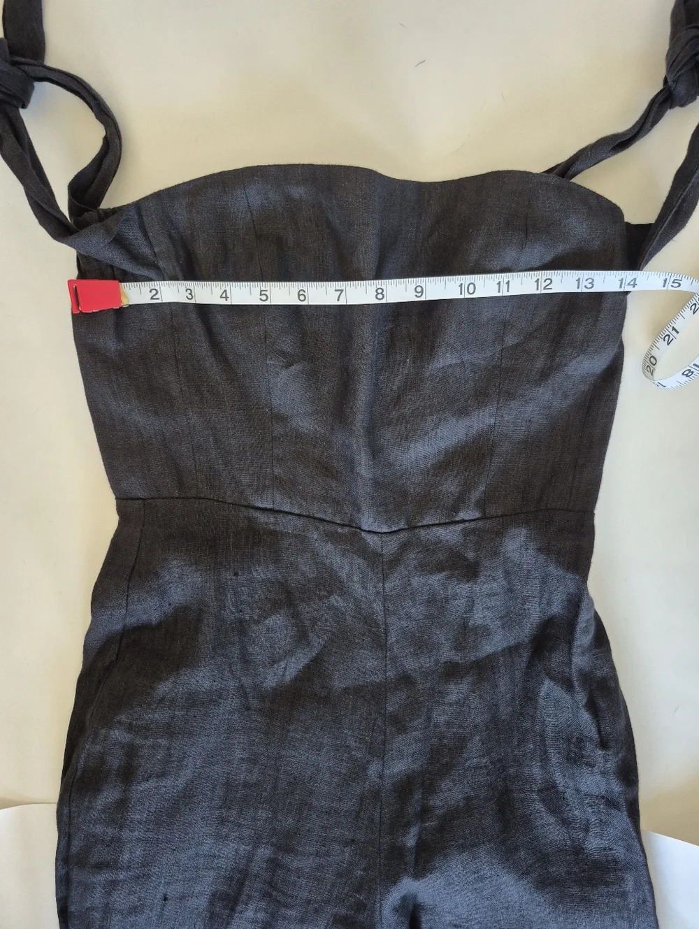 Reformation Jumpsuit Black Linen Wide Leg Size 4